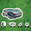 image:imageGARDENA 1500141 SILENO City  Automatic Robotic Lawn Mower with Bluetooth app and Boundary Wire one of The quietest in its Class for lawns up to 2700 Sq Ft Made in Europe GreyLife