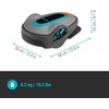 image:imageGARDENA 1520120 SILENO Minimo  Automatic Robotic Lawn Mower with Bluetooth app Boundary Wire  for lawns up to 2700 Sq Ft Made in Europe GreyLife