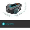 image:imageGARDENA 1520120 SILENO Minimo  Automatic Robotic Lawn Mower with Bluetooth app Boundary Wire  for lawns up to 2700 Sq Ft Made in Europe GreyMinimo