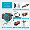 image:imageGARDENA Retractable Garden Hose Reel  100 Feet  Auto Retract Hose Reel with 180 Swivel Wall Mount  Heavy Duty  Includes Spray Nozzle  20505115 ft