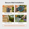 image:imageGARDENA Retractable Garden Hose Reel  100 Feet  Auto Retract Hose Reel with 180 Swivel Wall Mount  Heavy Duty  Includes Spray Nozzle  20505115 ft