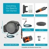 image:imageGARDENA Retractable Garden Hose Reel  100 Feet  Auto Retract Hose Reel with 180 Swivel Wall Mount  Heavy Duty  Includes Spray Nozzle  2050575 ft