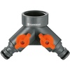 image:imageGARDENA Garden Hose YValve with Flow Control Valves 2Outlet  36938Pack of 1
