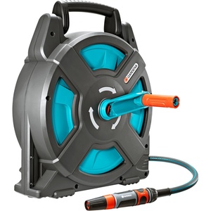 image:imageGardena 266280 Classic Garden Hose Reel Set Includes 54Foot 38Inch Hose Adapters and Adjustable Nozzle Made in Germany