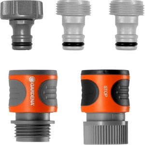 image:imageGARDENA 1827081 5Piece Quick Connect Hose Fittings Garden Hose Quick Connect Kit for 58 Inch or 12 Inch Hose  Quickly Connect Garden Hoses Sprinklers Spray Nozzles and Accessories5 Pack